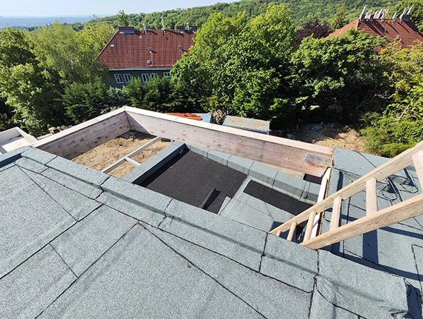 flachdach grau